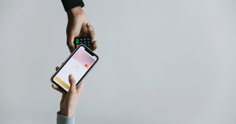 a person making a digital payment for a vacation rental security deposit