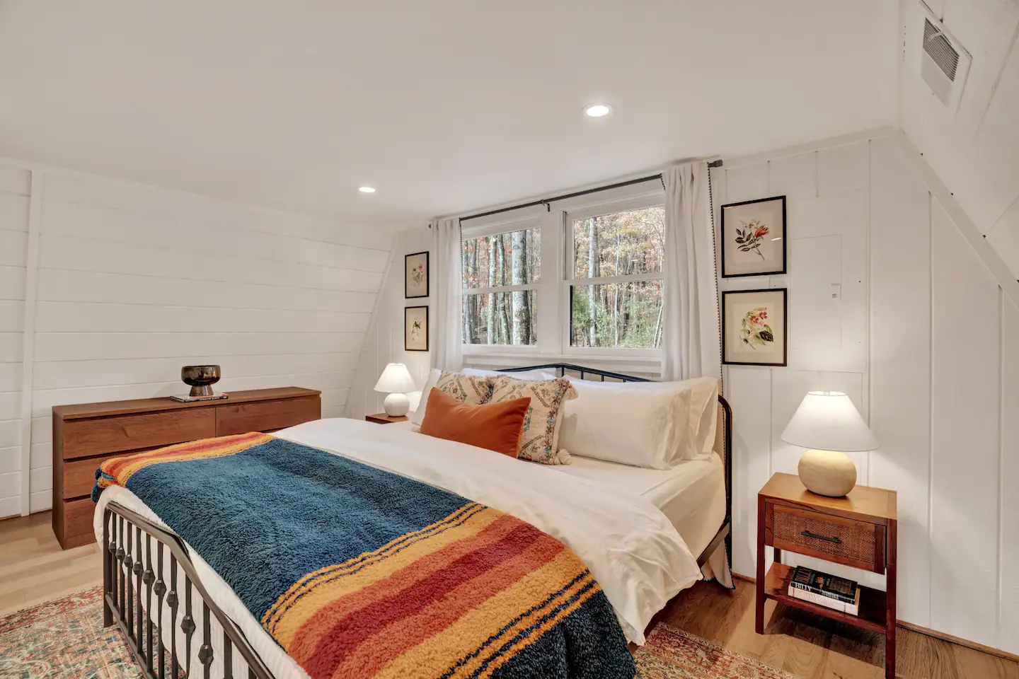 Ground floor bedroom w/ King bed and direct access to a massive bathroom with bath tub