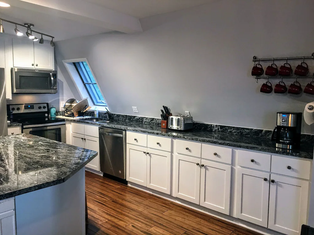 A large, well-equipped kitchen awaits you to fuel your activities.