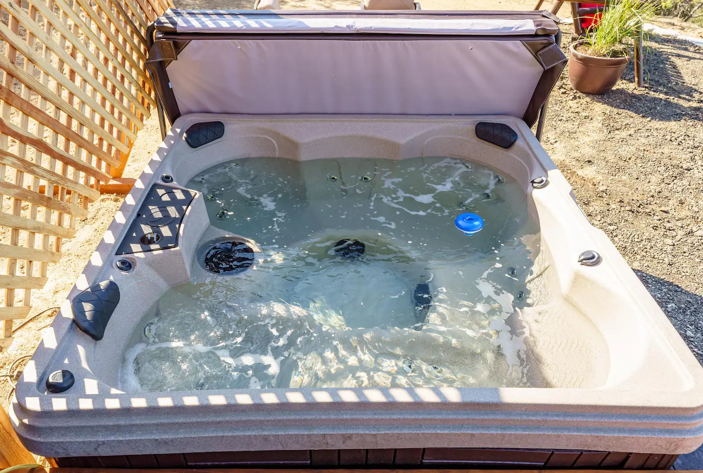 Stay and soak away your concerns in this soothing 4 person hot tub while enjoying a one-of-a-kind view of the stars!