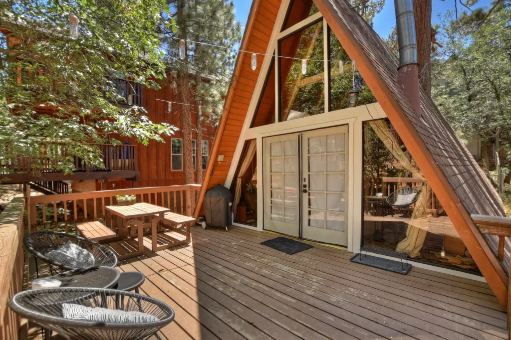 Cozy deck area to enjoy the mountain air.