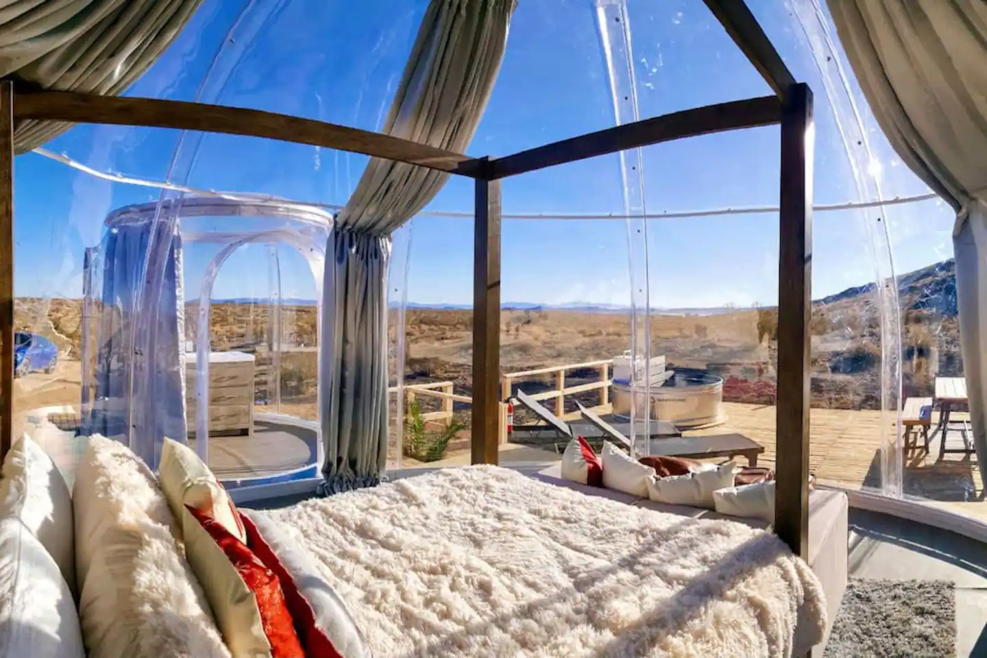 The bedroom is equipped with a comfortable bedroom with queen-sized mattress