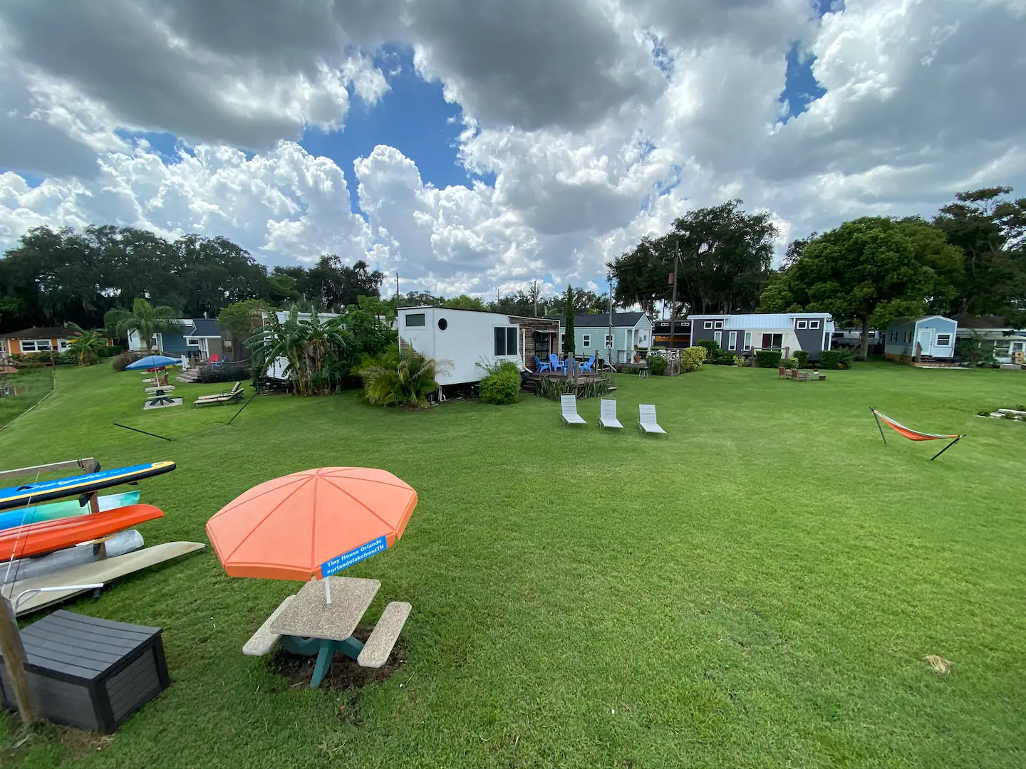 Have a picnic outside with its wide space and table included.