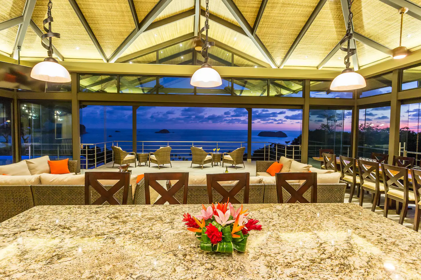 Kitchen offers an amazing view.