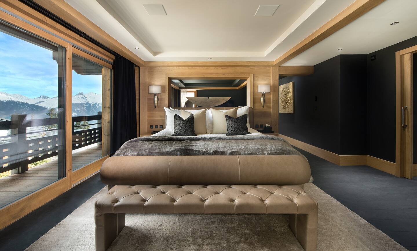 Chic and cozy bedroom, a serene retreat for restful nights.