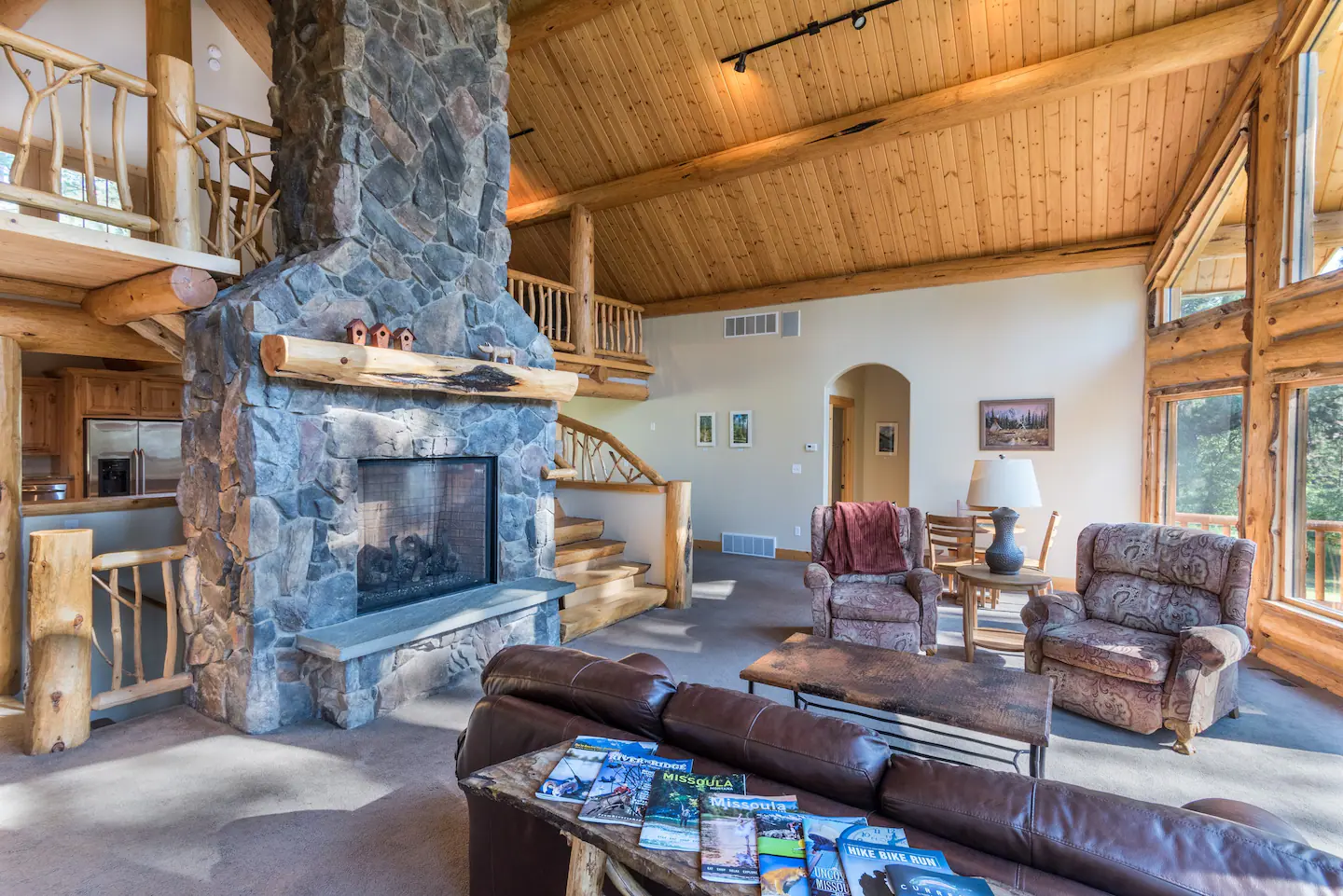 Cozy up by the fire and unwind with loved ones.