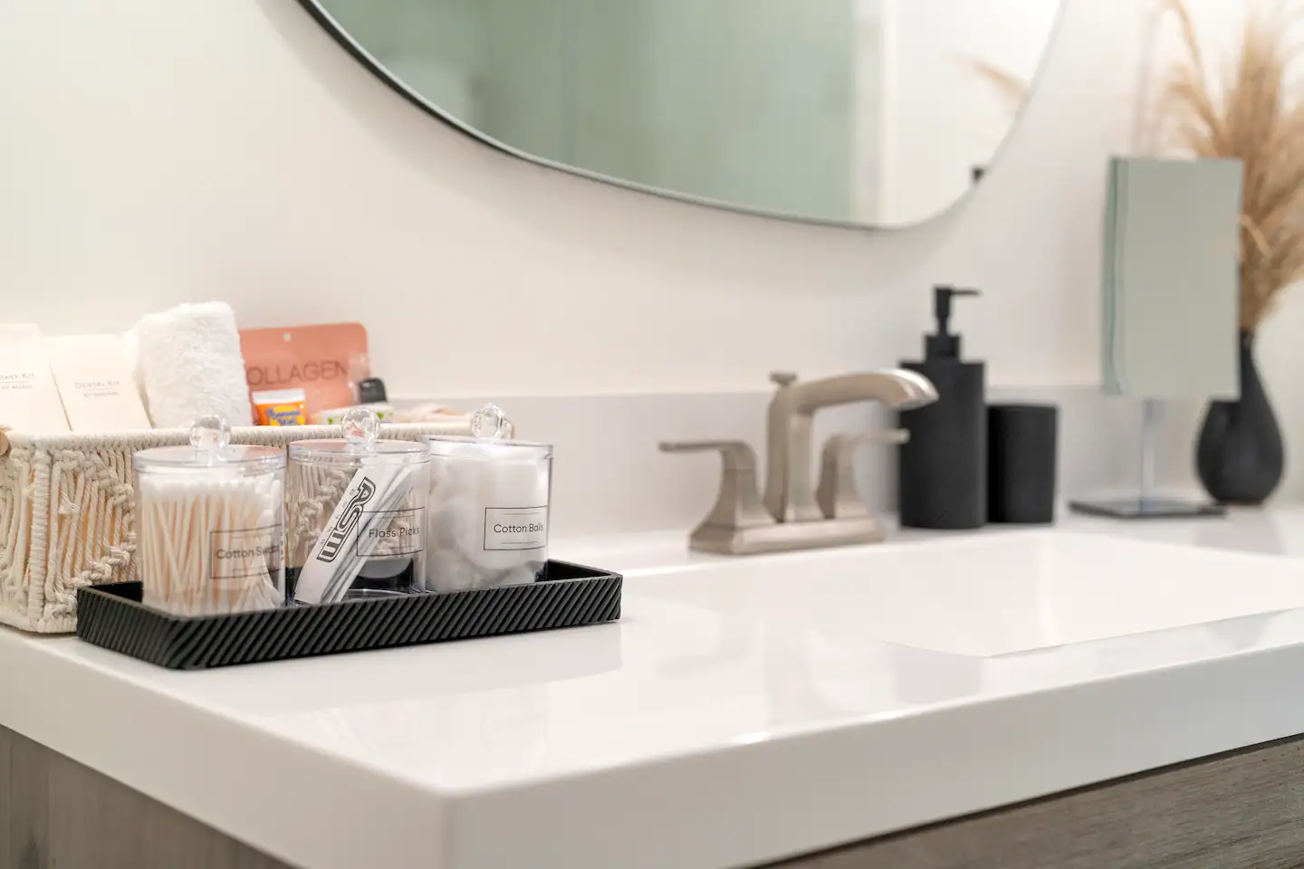 Bathroom amenities provided just in case you forgot anything