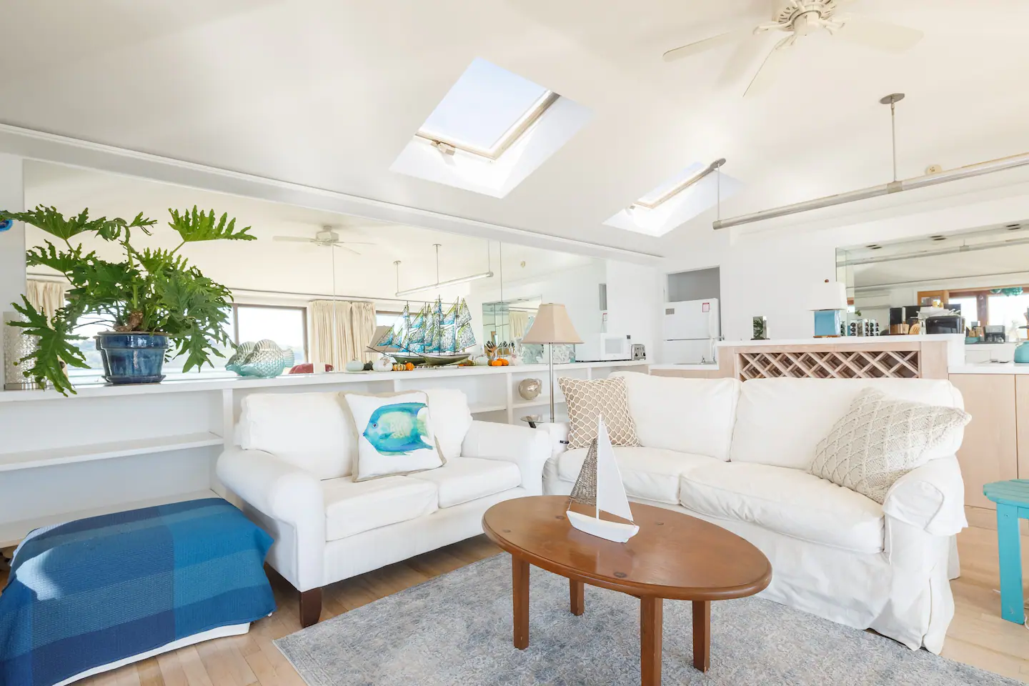 Cozy and spacious living area.
