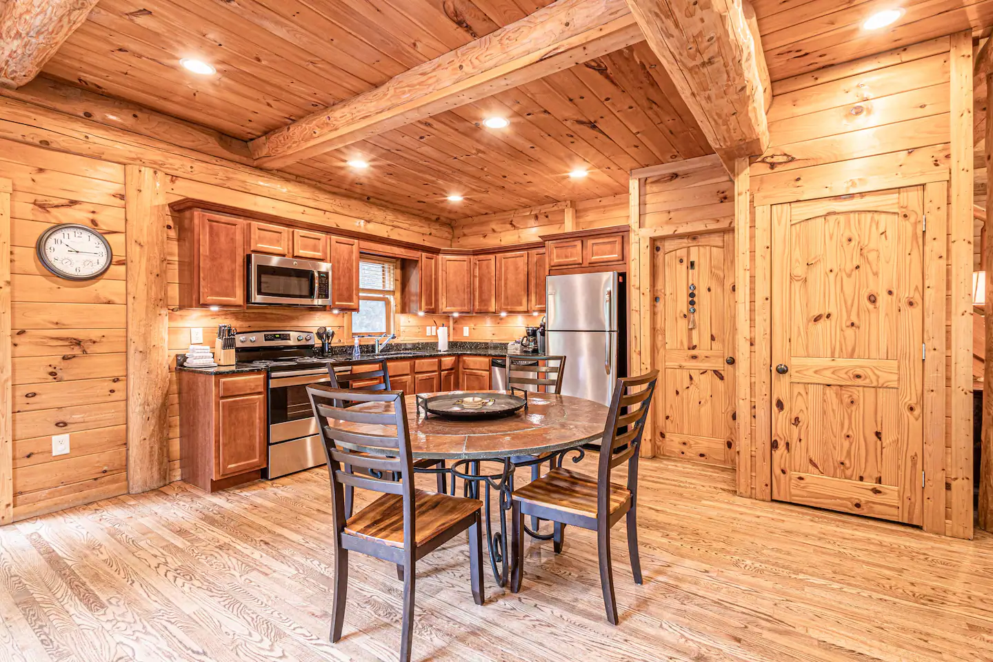 Your kitchen is appointed with granite countertops, all new, stainless steel appliances that include a microwave, dishwasher, and coffee maker.