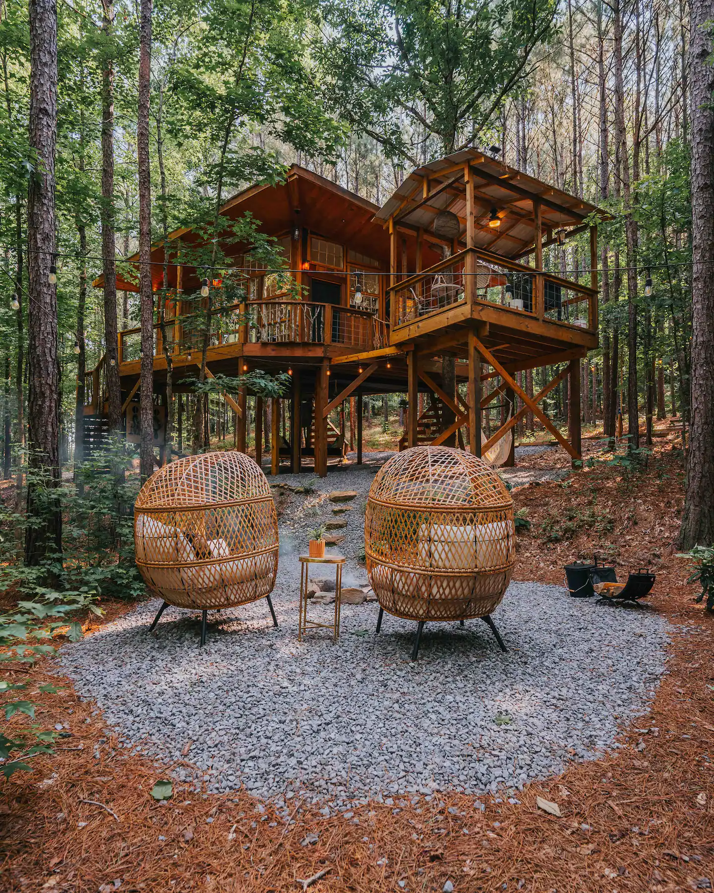 Camp outside and eat out while enjoying the outside view.