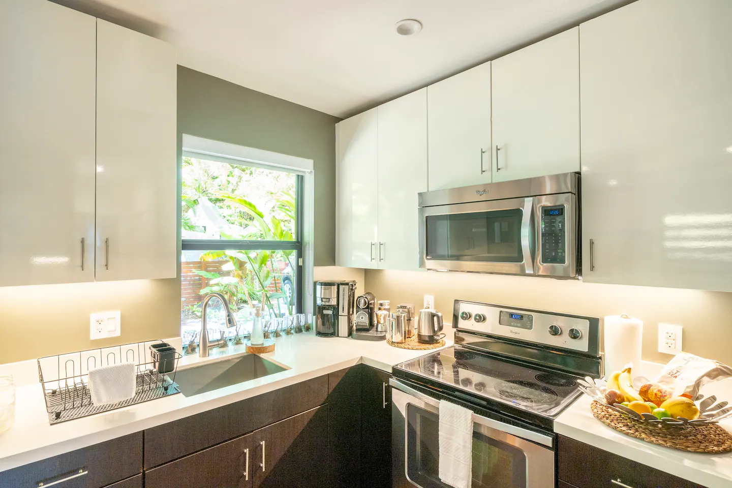 Fully equipped & stocked kitchen that includes a Nespresso machine with a milk frother - a guest favorite!
