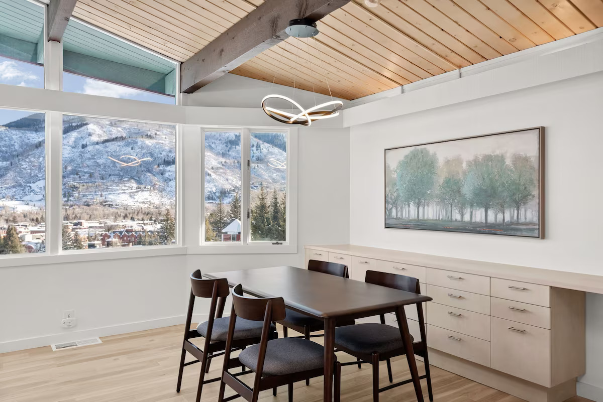 Spacious dining area