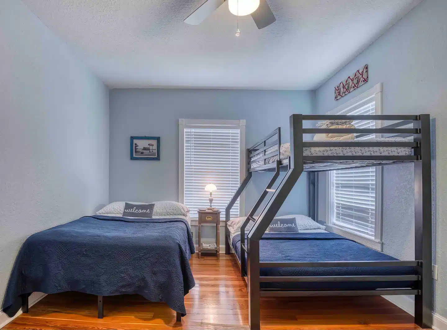 Double bunk beds.