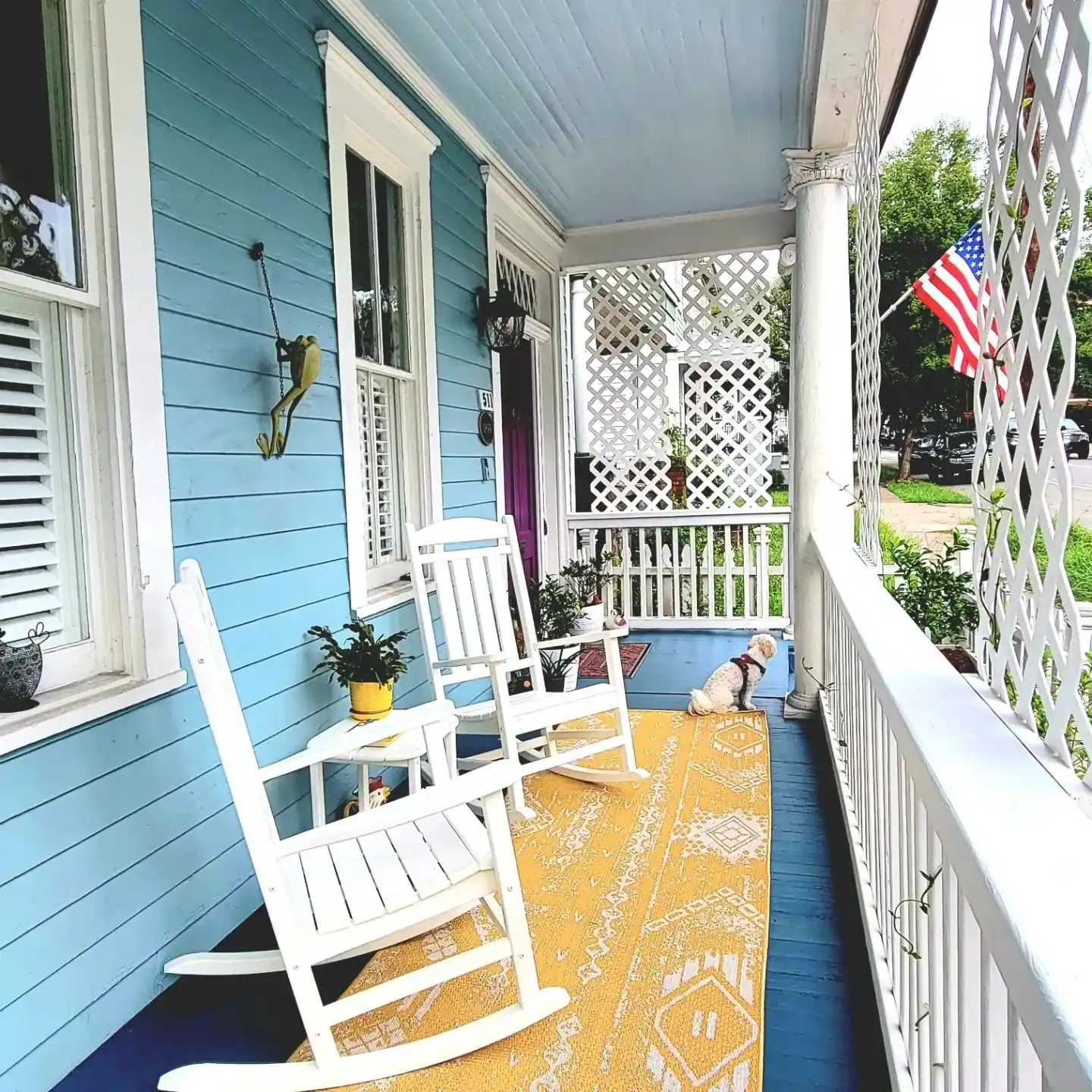 The front porch & the rocking chairs