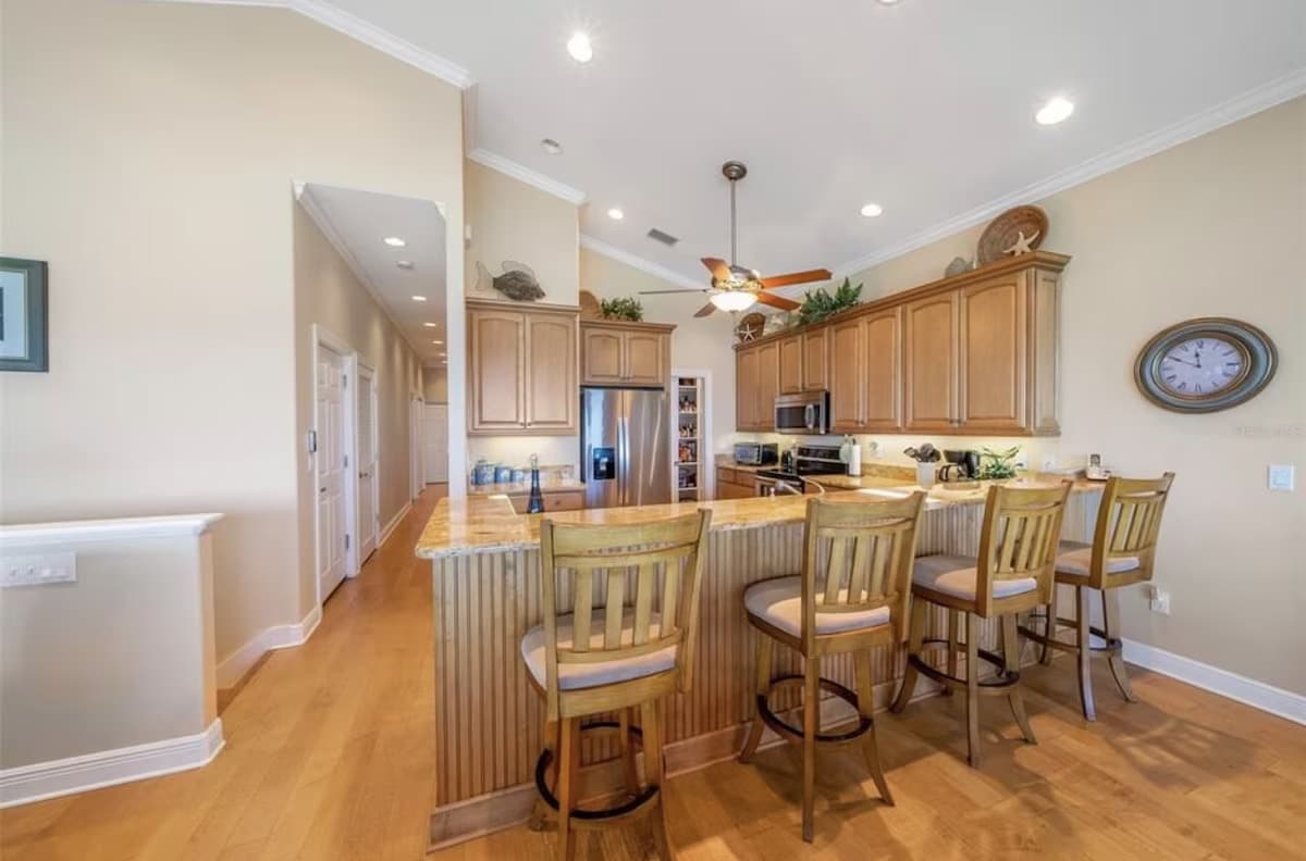 Spacious dining area