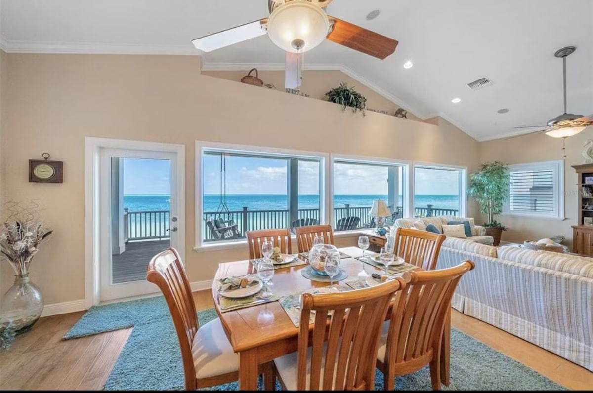 Separate dining space.