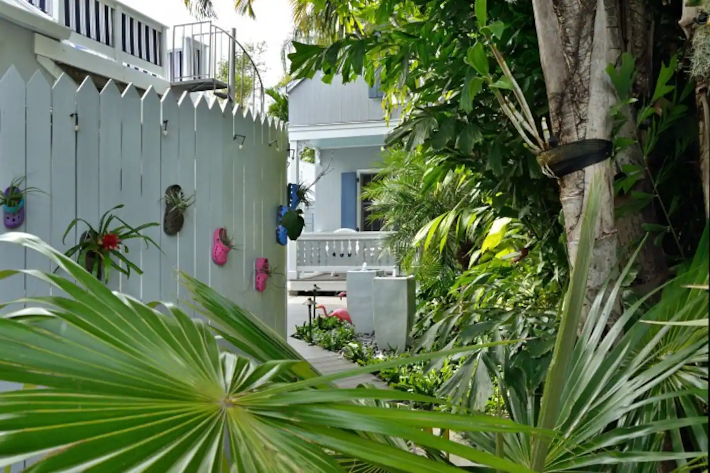 The Family House is in the background