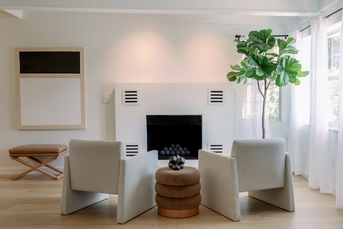 Fireplace sitting lounge area
