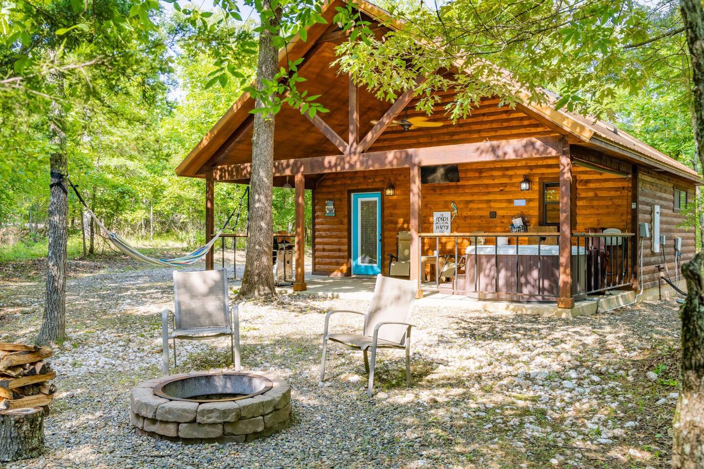 Relax and sit by the campfire.