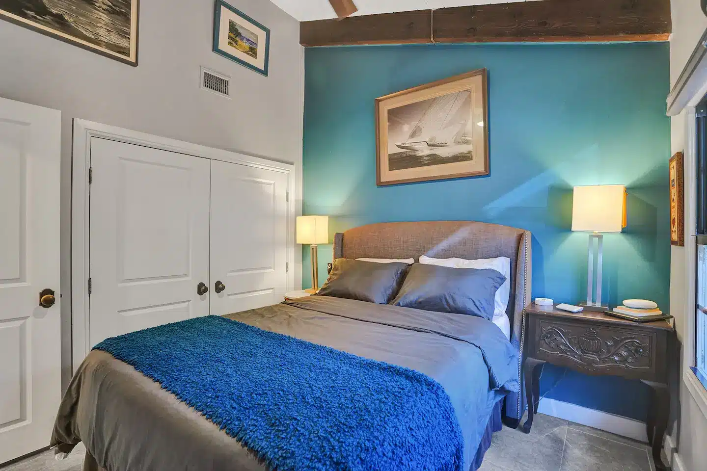 One bedroom is located on the entry floor.