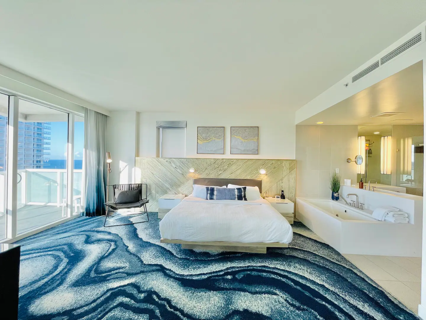Master bedroom King size bed.