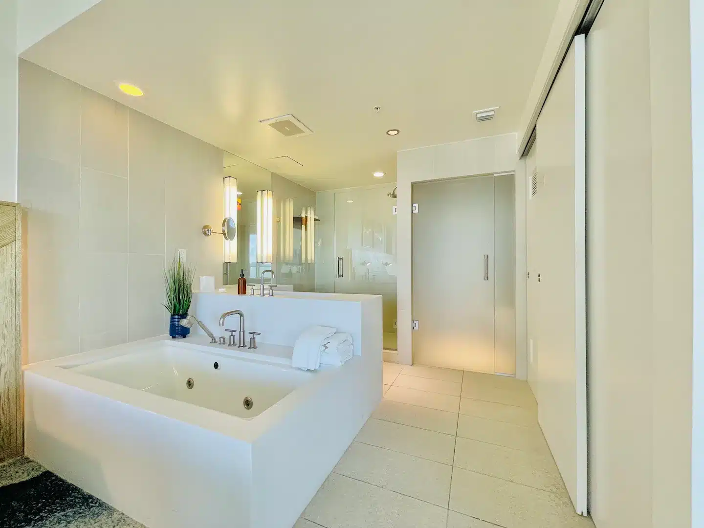 Mater bathroom, jetted tub